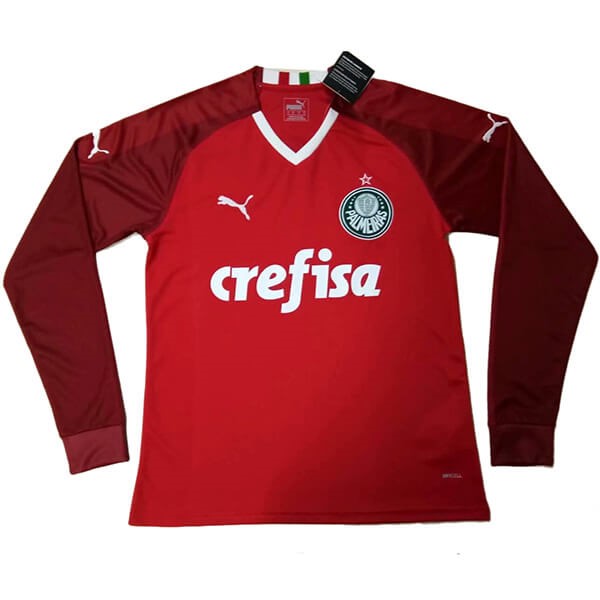 Tailandia Camiseta Palmeiras 3ª ML Portero 2019 2020 Rojo